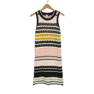 Boho Anthropologie Akemi +‎ Kin Striped
Crochet Knit Dress